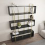 Hanah Home Bruti Estantería Antracita y Dorado